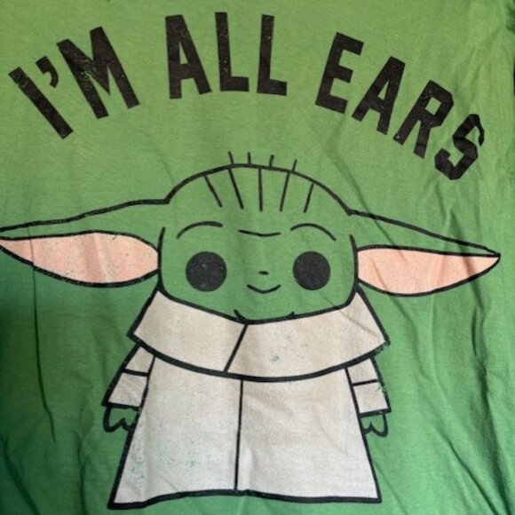 Star Wars The Mandalorian The Child Baby Yoda - I'm All Ears - T-Shirt Size XL - Picture 5 of 5